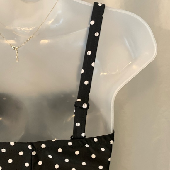 EUC XL Retro Style Multi Way Polka Dot One Piece Bathing Suit Swimsuit - Picture 5 of 12